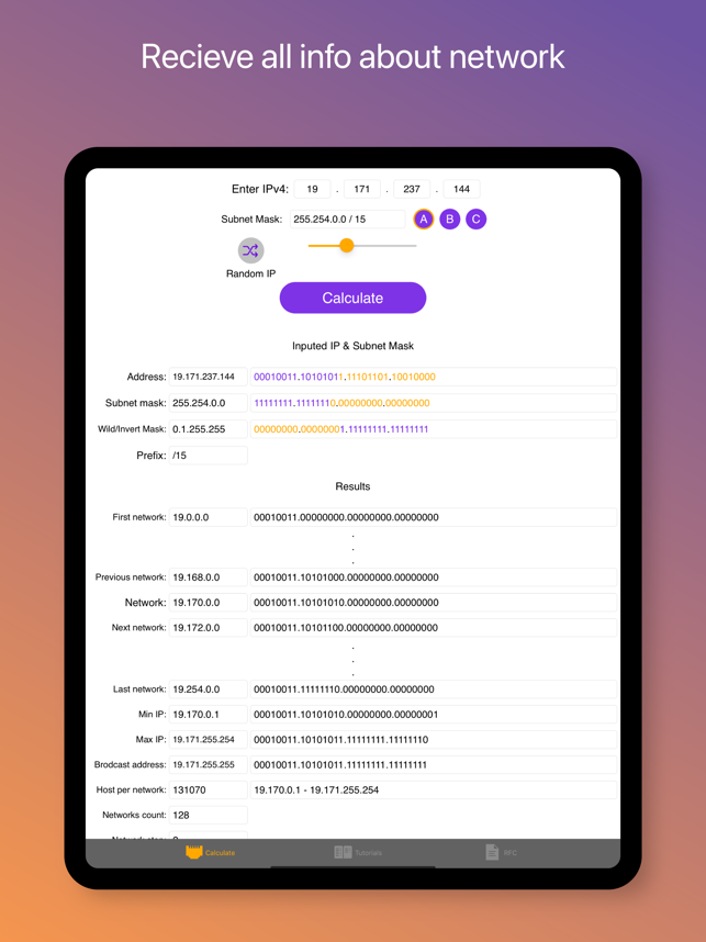 ‎IPCalc - Calculate The Network Screenshot
