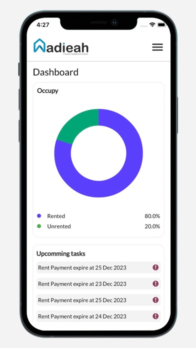 Wadieah: rental management Screenshot