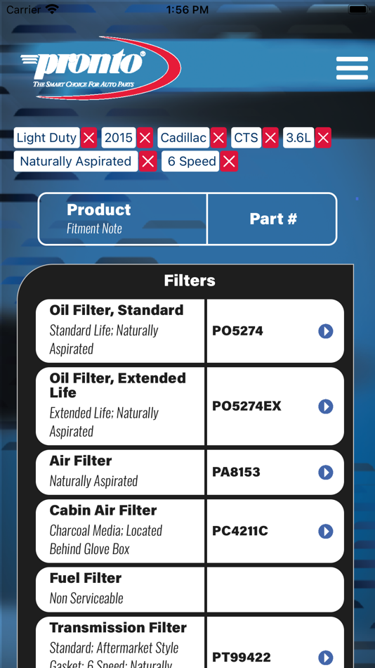 #2. Pronto Filters (iOS) 由: Premium guard Inc