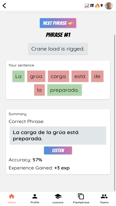 Level up Spanish Screenshot