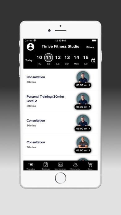 Thrive Fitness Studio Screenshot
