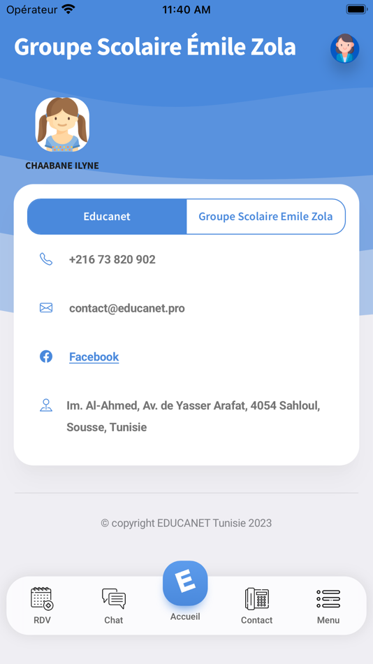 #6. Groupe Scolaire Émile Zola (iOS) 来自: STE EDUCANET TUNISIE