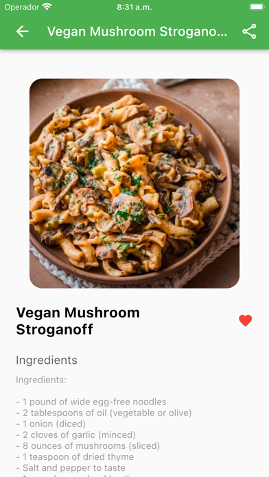 Vegan Recipes Pro Screenshot