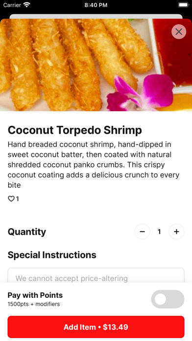 Asian Fusion Cuisine Screenshot