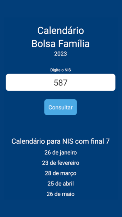 Calendário Bolsa Família 2024 Screenshot
