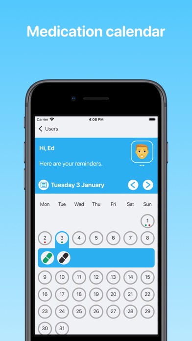 Tablets App: Reminder Alarm Screenshot