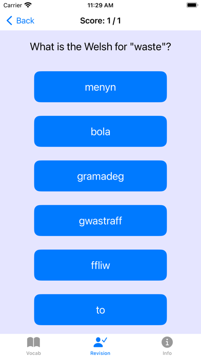 Welsh Vocab Screenshot