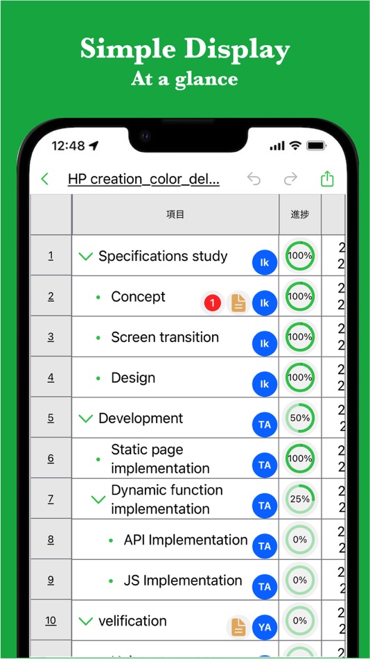 #3. iGanttChart: Gantt Chart App (iOS) 由: YUKI TANAIKE