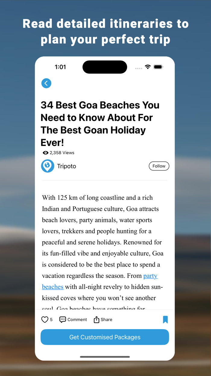 Tripoto Itineraries and Trips