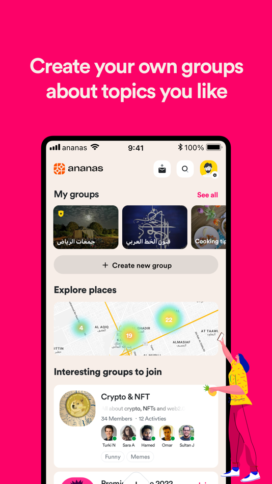 #3. Ananas: Join Local Communities (iOS) Podle: UXBERT USABILITY LAB
