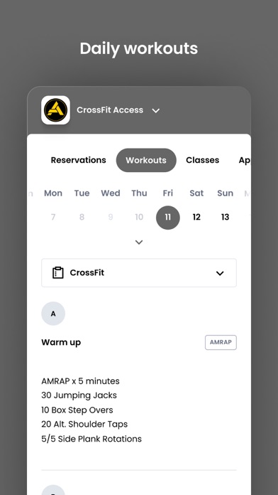 CrossFit Access Screenshot