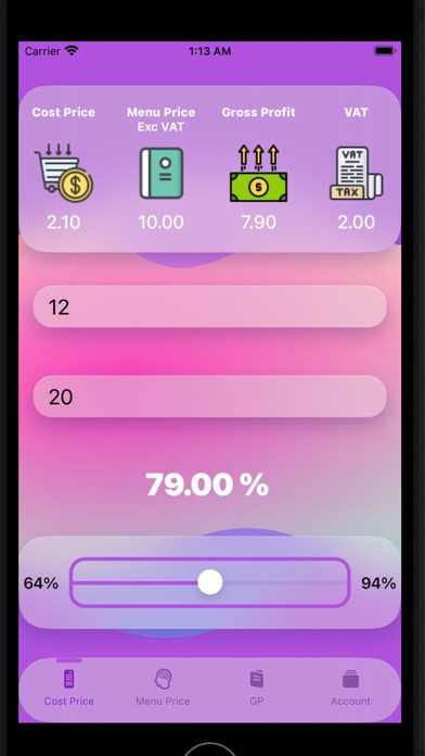 Escoff: GP Calculator Screenshot