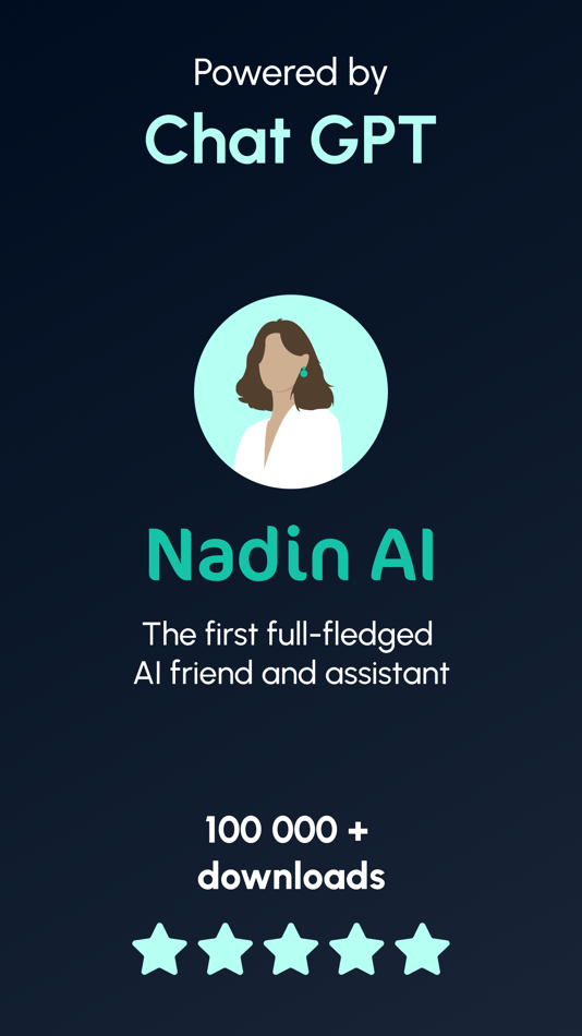 #1. Nadin - AI Friend & ChatBot (iOS) 由: Kalicha Kanybekova