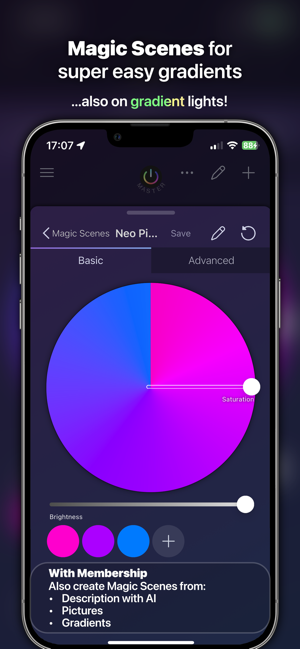 Skärmdump av iConnectHue för Philips Hue