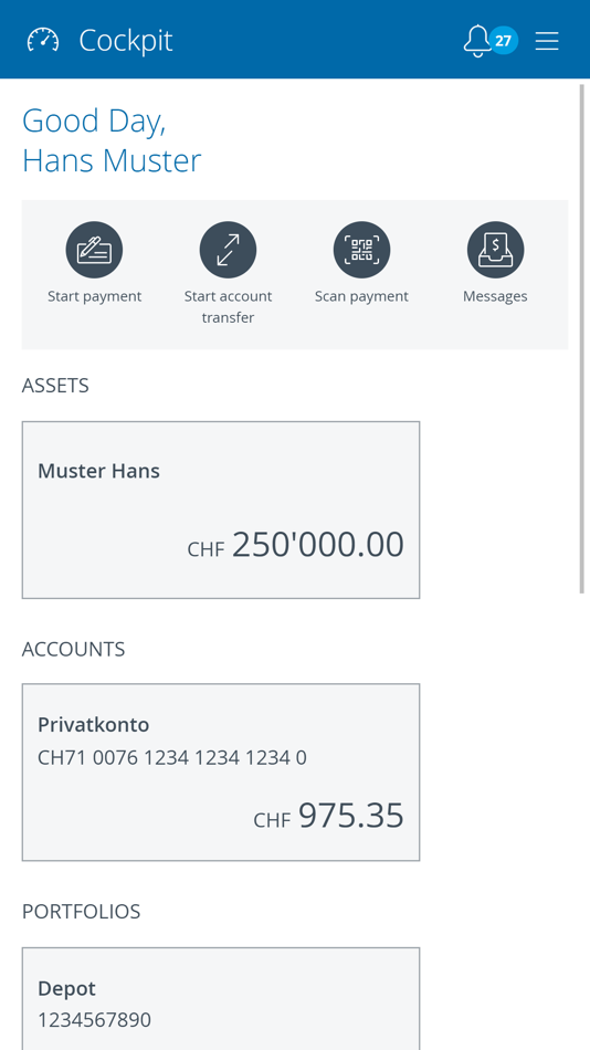 #3. AKB Mobile App (iOS) Podle: Aargauische Kantonalbank
