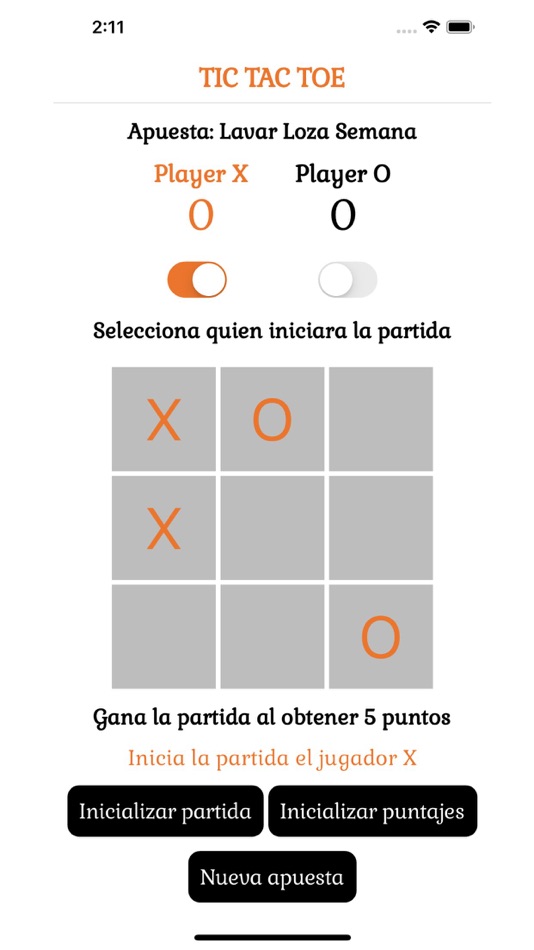 #2. Tic Tac Toe App (iOS) 由: JOHN FREDY ARISTIZABAL ESCOBAR