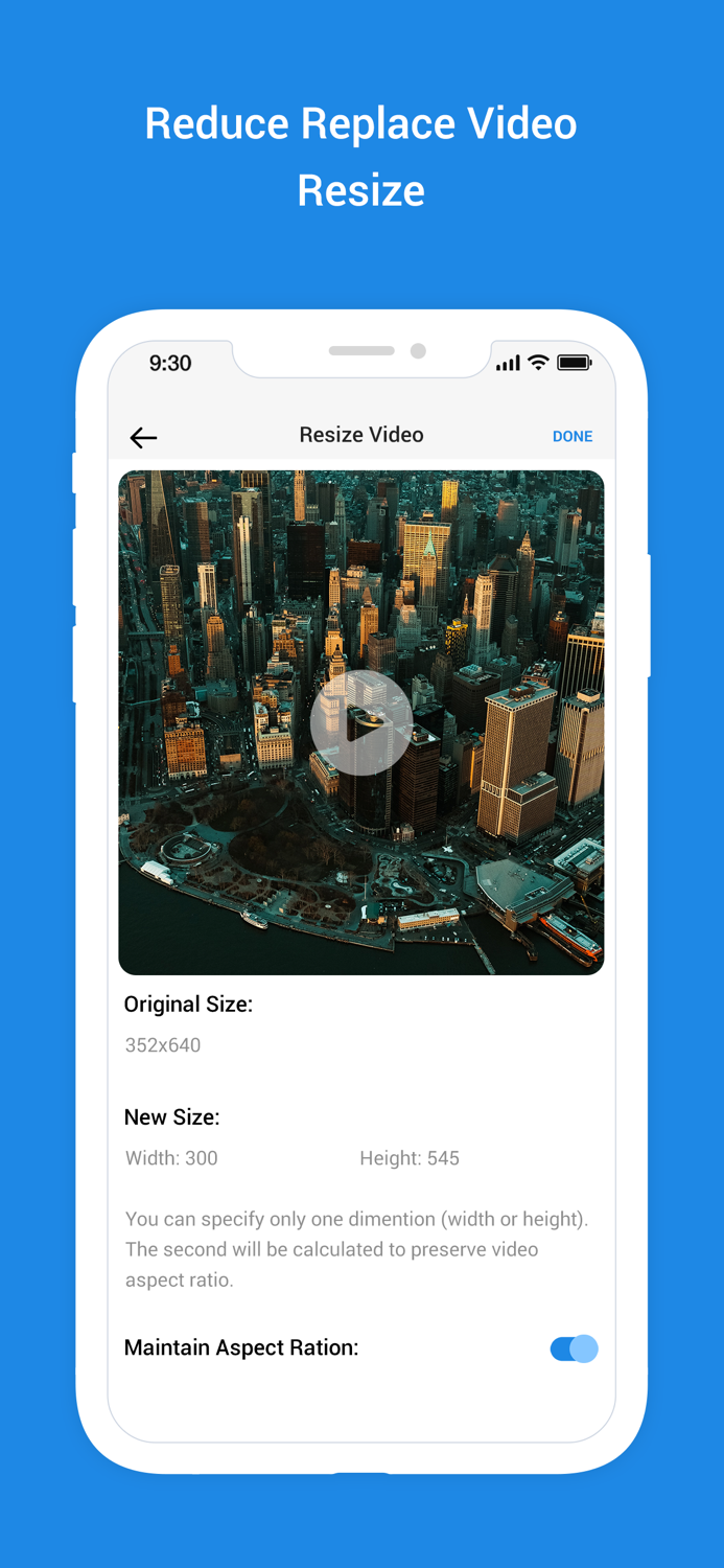 Resize and Compress Photo Video
