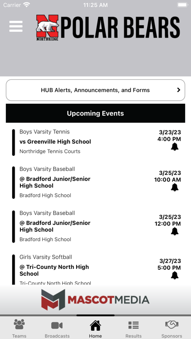 Northridge Athletics Screenshot