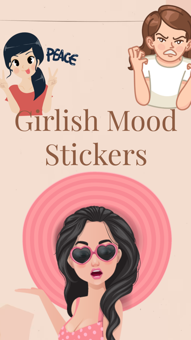 Girlish Mood Stickers Screenshot