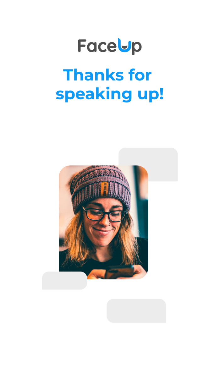 FaceUp Safe reporting