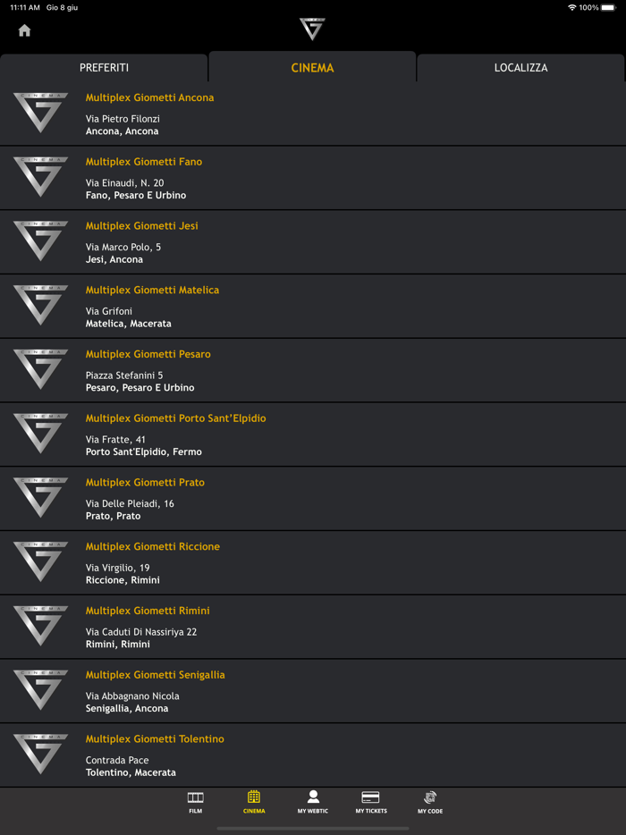 Webtic Giometti Cinema