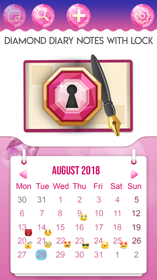 #3. Diamond Diary Notes With Lock (iOS) 由: Milica Petrovic