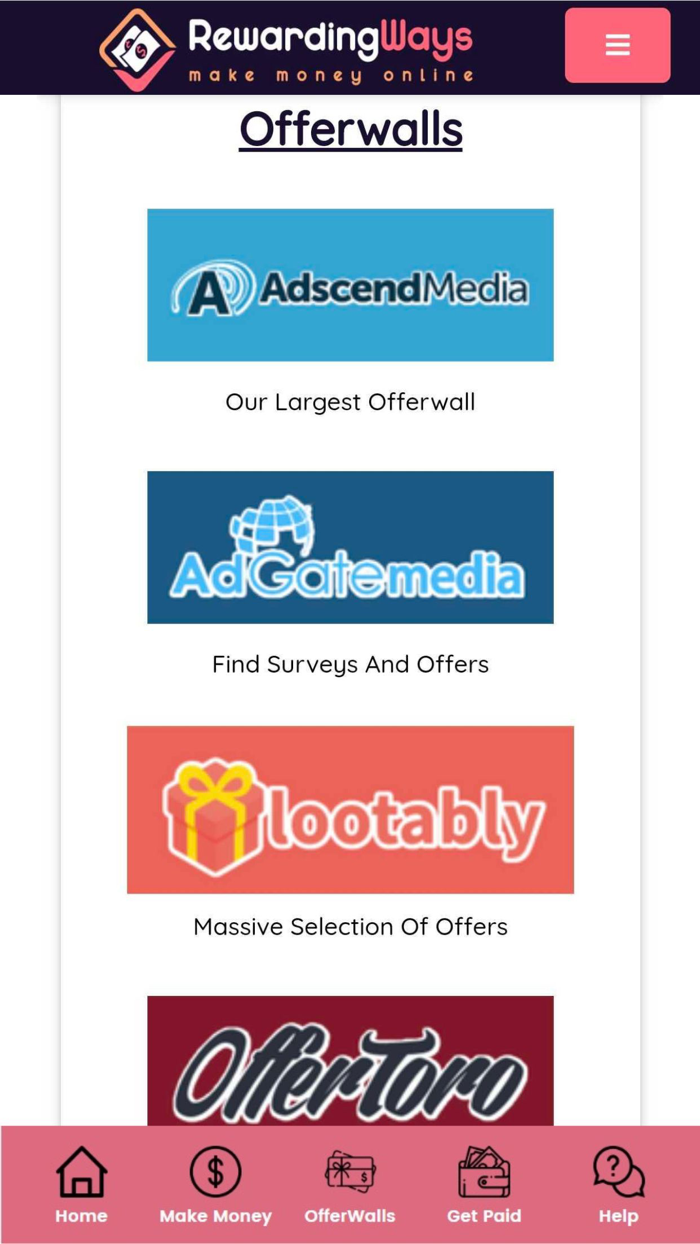 RewardingWays Paid Surveys