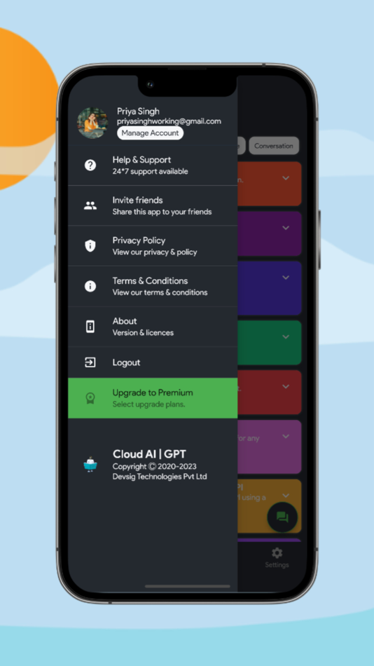 #5. Cloud AI: ChatBot, Q&A, Assist (iOS) 由: DEVSIG TECHNOLOGIES PRIVATE LIMITED
