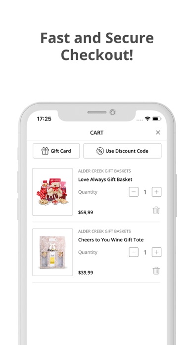 Alder Creek Gift Baskets Screenshot