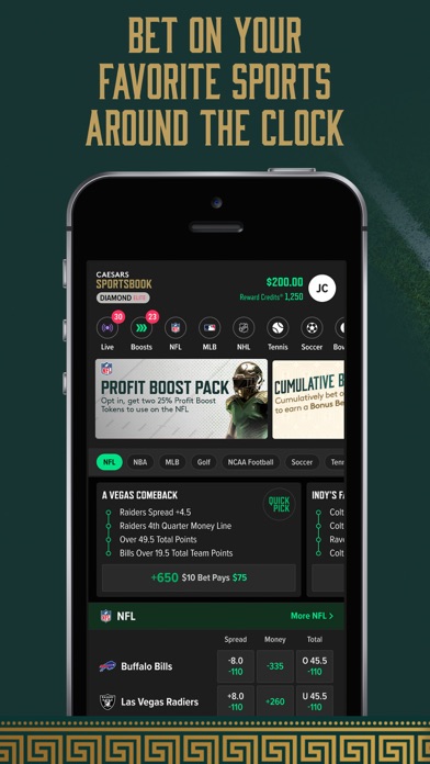 Caesars Sportsbook Nevada Screenshot