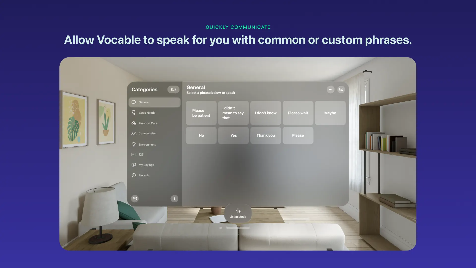 Vocable AAC screenshot