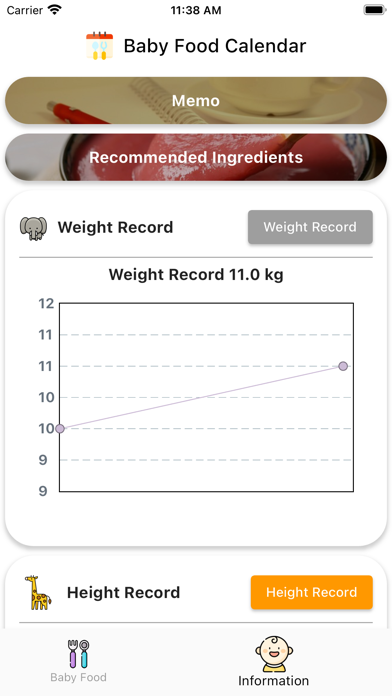 Baby Food - Meal Planner Screenshot
