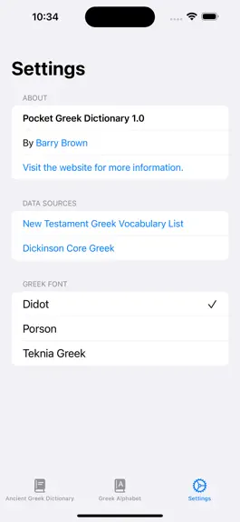 Game screenshot Pocket Greek Dictionary hack
