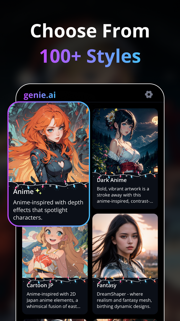 Genie AI Anime Generated Art