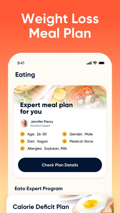 Eato: Weight Loss Meal Tracker Screenshot