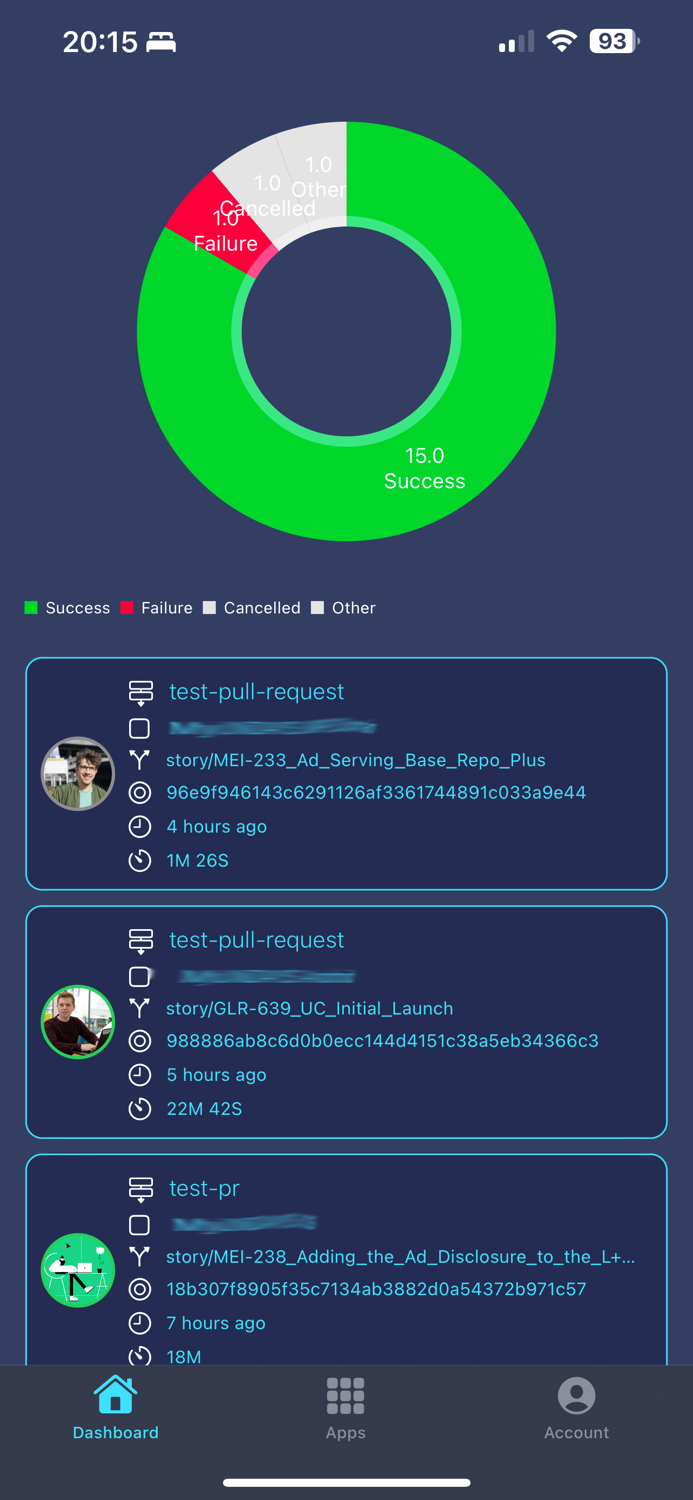 CodeMagic builds viewer App