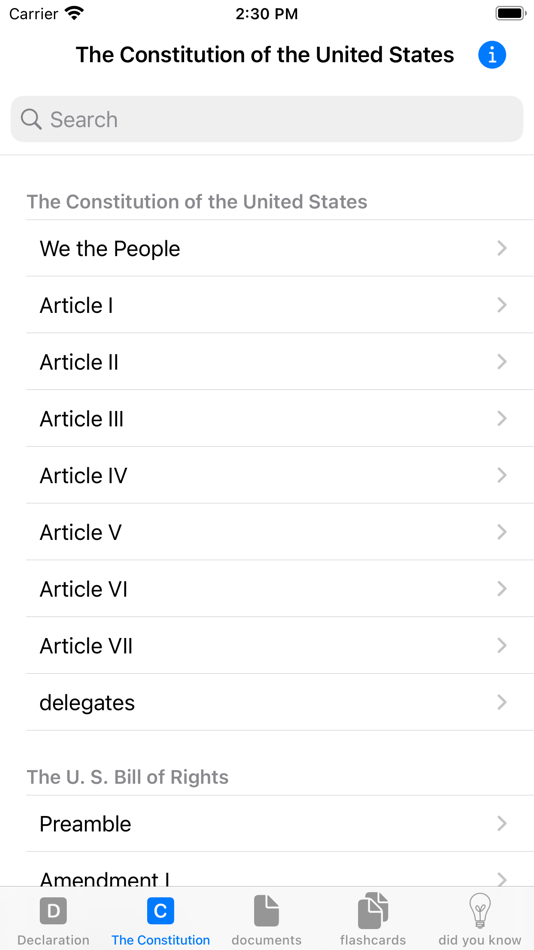 #3. Did You Know: US Constitution (iOS) By: Sigma Sky, LLC