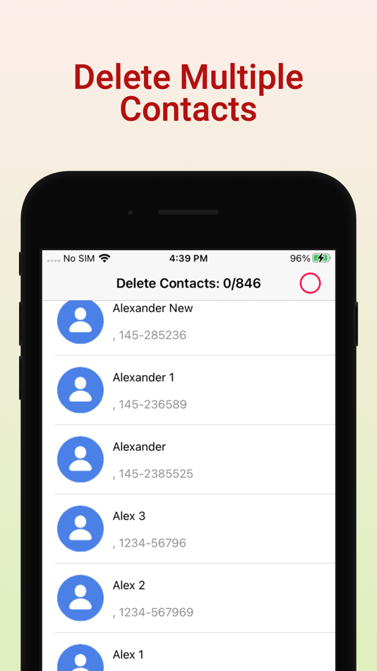 #1. delete multiple contacts + (iOS) Podle: Sounak Sarkar
