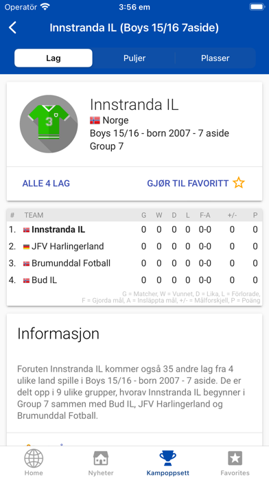 Norway Cup Fotball Screenshot