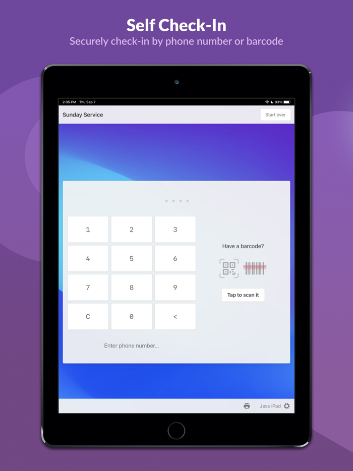 Planning Center Check-Ins