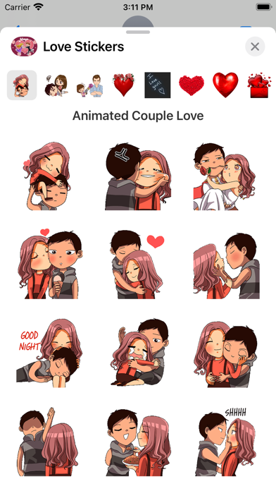 Screenshot #1 pour Love Expression Stickers