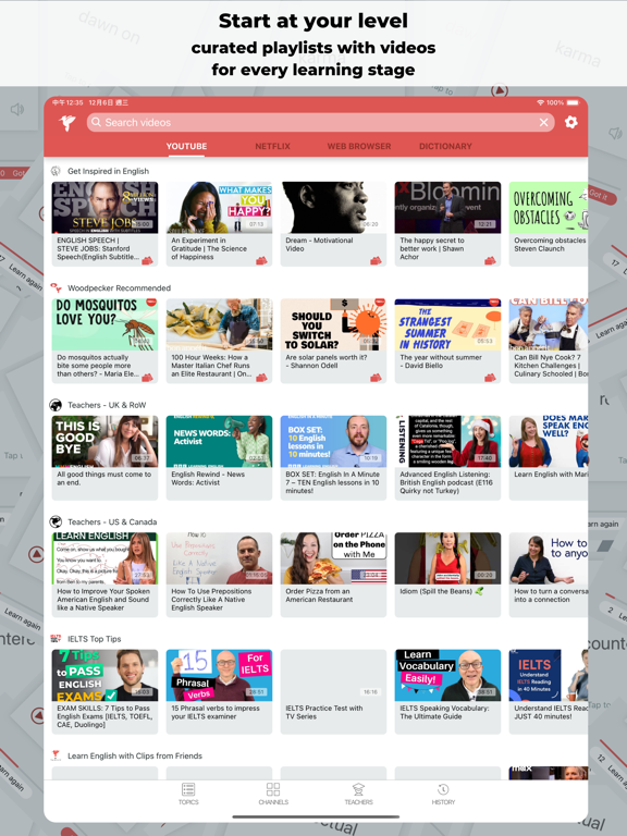 Woodpecker - Language Learning iPad screenshot 8 - Education app