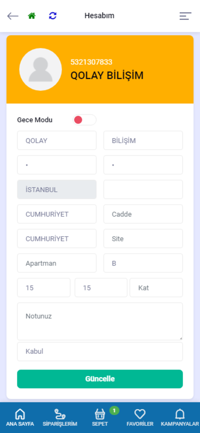 Yıldız Su Sipariş