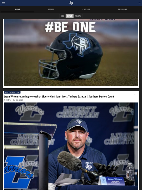 LCS Football iPad screenshot 2 - Sports app