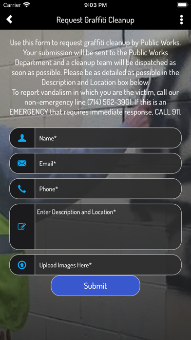 Buena Park Police Department Screenshot