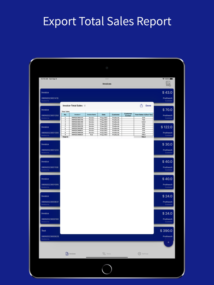 Invoice and Bills in MS Excel