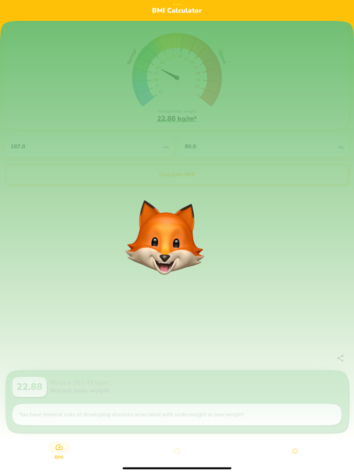 Calculate and track your BMI