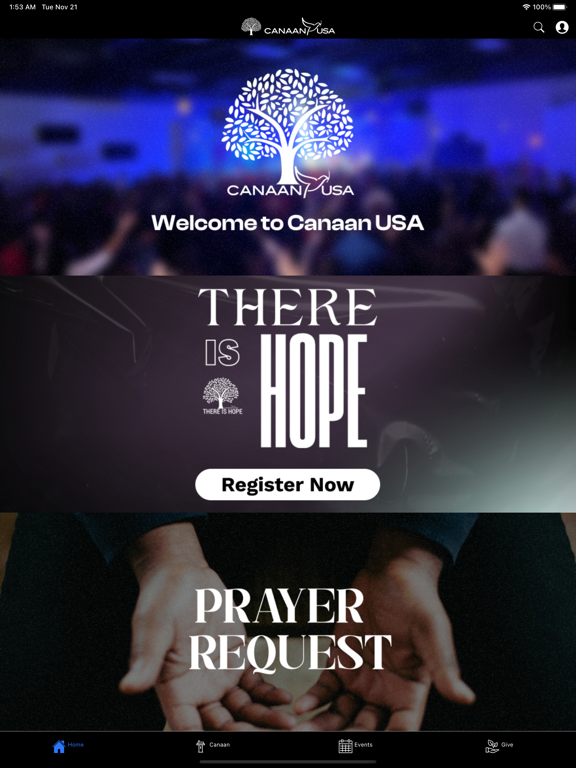 Canaan Church Miami iPad screenshot 2 - Lifestyle app