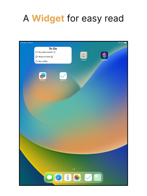 Simple List: To-Do made simple iPad screenshot 2 - Productivity app