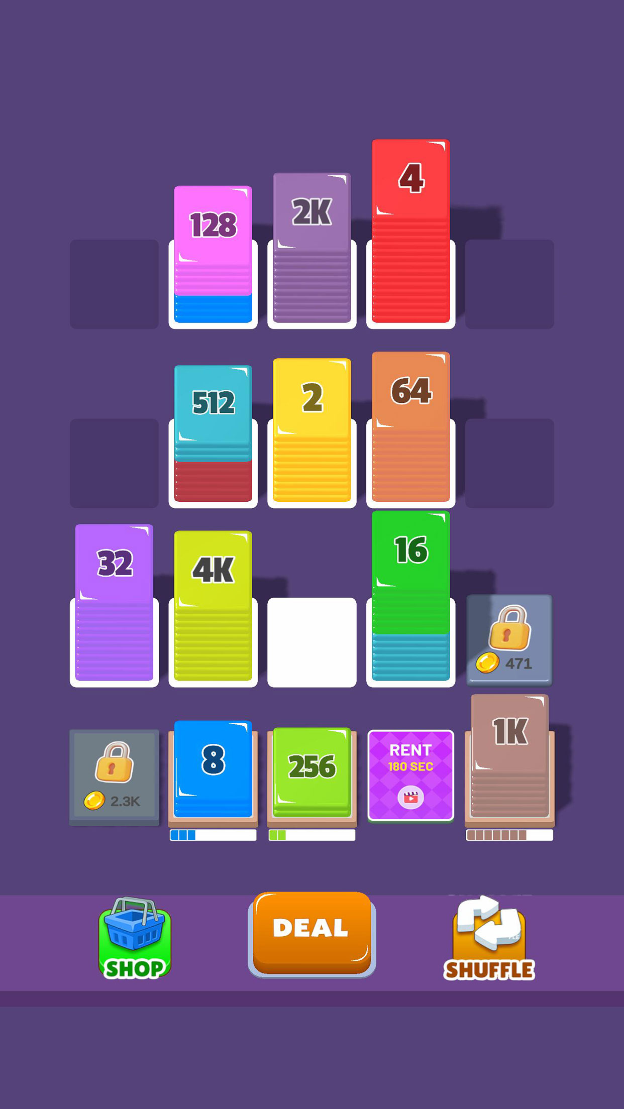 2048 Stack Sort - Shuffle Game